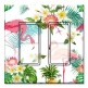 Printed Decora 2 Gang Rocker Style Switch with matching Wall Plate - Flamingos