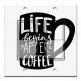 Printed Decora 2 Gang Rocker Style Switch with matching Wall Plate - Life Begins After Coffee