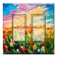 Printed Decora 2 Gang Rocker Style Switch with matching Wall Plate - Field of Lilies