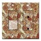 Printed 2 Gang Decora Switch - Outlet Combo with matching Wall Plate - Red Paisley