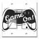Printed 2 Gang Decora Switch - Outlet Combo with matching Wall Plate - Game On