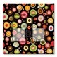 Printed Decora 2 Gang Rocker Style Switch with matching Wall Plate - Colored Circles