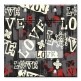 Printed Decora 2 Gang Rocker Style Switch with matching Wall Plate - Love Toss