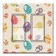 Printed Decora 2 Gang Rocker Style Switch with matching Wall Plate - Easter Eggs