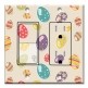 Printed 2 Gang Decora Switch - Outlet Combo with matching Wall Plate - Easter Eggs