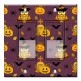 Printed Decora 2 Gang Rocker Style Switch with matching Wall Plate - Halloween Owls