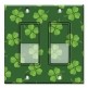 Printed Decora 2 Gang Rocker Style Switch with matching Wall Plate - Four Leaf Clovers