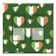 Printed Decora 2 Gang Rocker Style Switch with matching Wall Plate - Irish Hearts