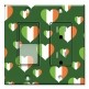 Printed 2 Gang Decora Switch - Outlet Combo with matching Wall Plate - Irish Hearts