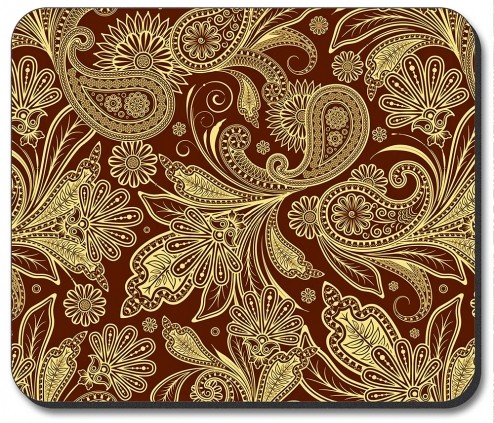 Brown and Yellow Paisley - #858