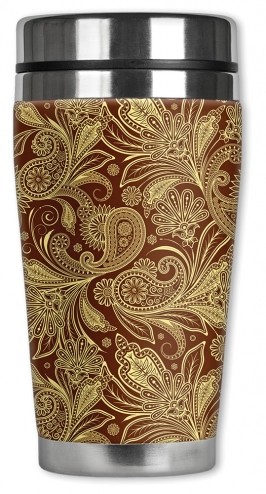 Yellow & Brown Paisley - #858