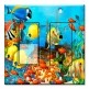 Printed 2 Gang Decora Switch - Outlet Combo with matching Wall Plate - Coral Reef