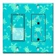 Printed 2 Gang Decora Switch - Outlet Combo with matching Wall Plate - Sea Turtles