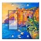 Printed 2 Gang Decora Switch - Outlet Combo with matching Wall Plate - Italy Seaside Village