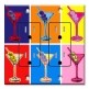 Printed 2 Gang Decora Duplex Receptacle Outlet with matching Wall Plate - Martini Pop Art