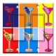 Printed Decora 2 Gang Rocker Style Switch with matching Wall Plate - Martini Pop Art