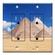 Printed 2 Gang Decora Duplex Receptacle Outlet with matching Wall Plate - Egyptian Pyramids