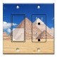 Printed 2 Gang Decora Switch - Outlet Combo with matching Wall Plate - Egyptian Pyramids