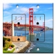 Printed 2 Gang Decora Duplex Receptacle Outlet with matching Wall Plate - Golden Gate Bridge