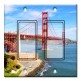 Printed Decora 2 Gang Rocker Style Switch with matching Wall Plate - Golden Gate Bridge