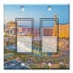 Printed Decora 2 Gang Rocker Style Switch with matching Wall Plate - Las Vegas Skyline