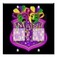 Printed Decora 2 Gang Rocker Style Switch with matching Wall Plate - Mardi Gras