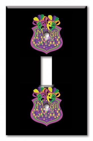 Art Plates - Decorative OVERSIZED Switch Plates & Outlet Covers - Mardi Gras