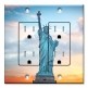 Printed 2 Gang Decora Duplex Receptacle Outlet with matching Wall Plate - Statue Of Liberty