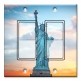 Printed Decora 2 Gang Rocker Style Switch with matching Wall Plate - Statue Of Liberty