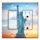 Printed 2 Gang Decora Switch - Outlet Combo with matching Wall Plate - Statue Of Liberty