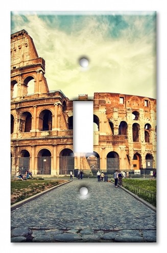 Art Plates - Decorative OVERSIZED Switch Plate - Outlet Cover - The Coliseum