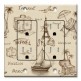 Printed 2 Gang Decora Duplex Receptacle Outlet with matching Wall Plate - Time To Travel