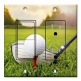 Printed 2 Gang Decora Switch - Outlet Combo with matching Wall Plate - Golf Club and Ball