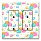 Printed 2 Gang Decora Duplex Receptacle Outlet with matching Wall Plate - Candy Hearts