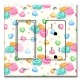 Printed 2 Gang Decora Switch - Outlet Combo with matching Wall Plate - Candy Hearts