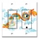 Printed 2 Gang Decora Switch - Outlet Combo with matching Wall Plate - Chinese Dragon