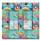 Printed Decora 2 Gang Rocker Style Switch with matching Wall Plate - Clowns