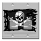 Printed Decora 2 Gang Rocker Style Switch with matching Wall Plate - Pirate Flag