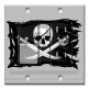 Printed 2 Gang Decora Switch - Outlet Combo with matching Wall Plate - Pirate Flag
