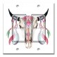 Printed Decora 2 Gang Rocker Style Switch with matching Wall Plate - Buffalo Skull
