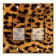 Printed Decora 2 Gang Rocker Style Switch with matching Wall Plate - Orange Leopard