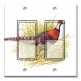 Printed Decora 2 Gang Rocker Style Switch with matching Wall Plate - Pheasant