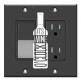 Printed 2 Gang Decora Switch - Outlet Combo with matching Wall Plate - Wine O'Clock