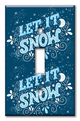 Art Plates - Decorative OVERSIZED Switch Plates & Outlet Covers - Let It Snow