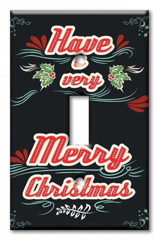 Art Plates - Decorative OVERSIZED Switch Plates & Outlet Covers - Merry Christmas