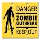 Printed 2 Gang Decora Duplex Receptacle Outlet with matching Wall Plate - Danger Zombie