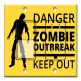 Printed 2 Gang Decora Switch - Outlet Combo with matching Wall Plate - Danger Zombie