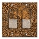 Printed Decora 2 Gang Rocker Style Switch with matching Wall Plate - Leopard Head