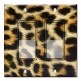 Printed Decora 2 Gang Rocker Style Switch with matching Wall Plate - Faux Leopard Fur II