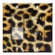 Printed 2 Gang Decora Switch - Outlet Combo with matching Wall Plate - Faux Leopard Fur II